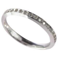 0.34 Carat Diamond Ultra Thin Brilliant Curve 18 Karat White Gold Ring