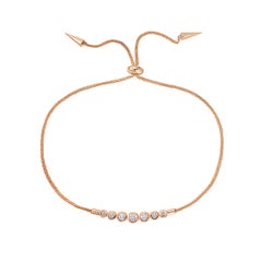 0.34 Carat Rose Gold Diamond Bolo Bezel Set Bracelet