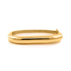 0.34 Carat SI/H Diamond Scattered Hinged Bangle Bracelet 14 karat Yellow Gold