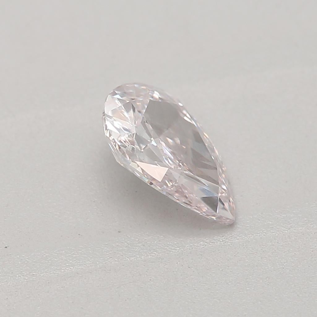 Women's or Men's 0.34 Carat Very Light Pink Pear cut diamond I1 Clarity GIA Certified For Sale