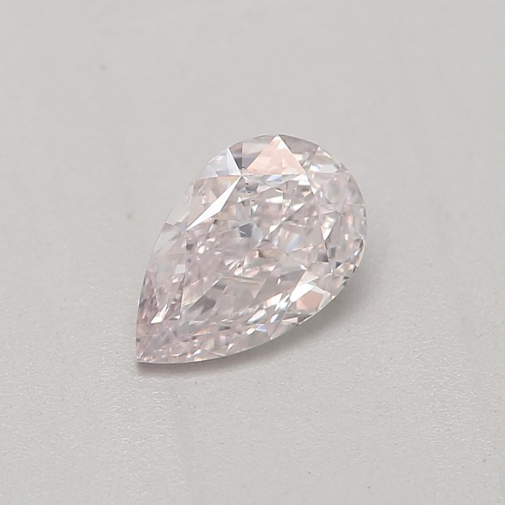 Diamant rose très clair taille poire de 0,34 carat de pureté I1 certifié GIA en vente 1