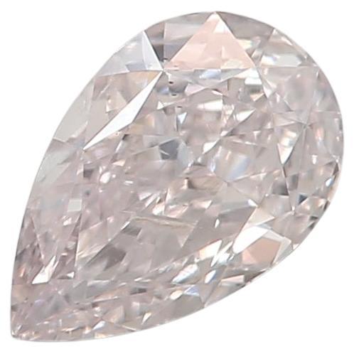Diamant rose très clair taille poire de 0,34 carat de pureté I1 certifié GIA en vente