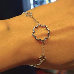 0.34 Carat VS G Color Diamond White Gold Grams 4.27 Bracelet