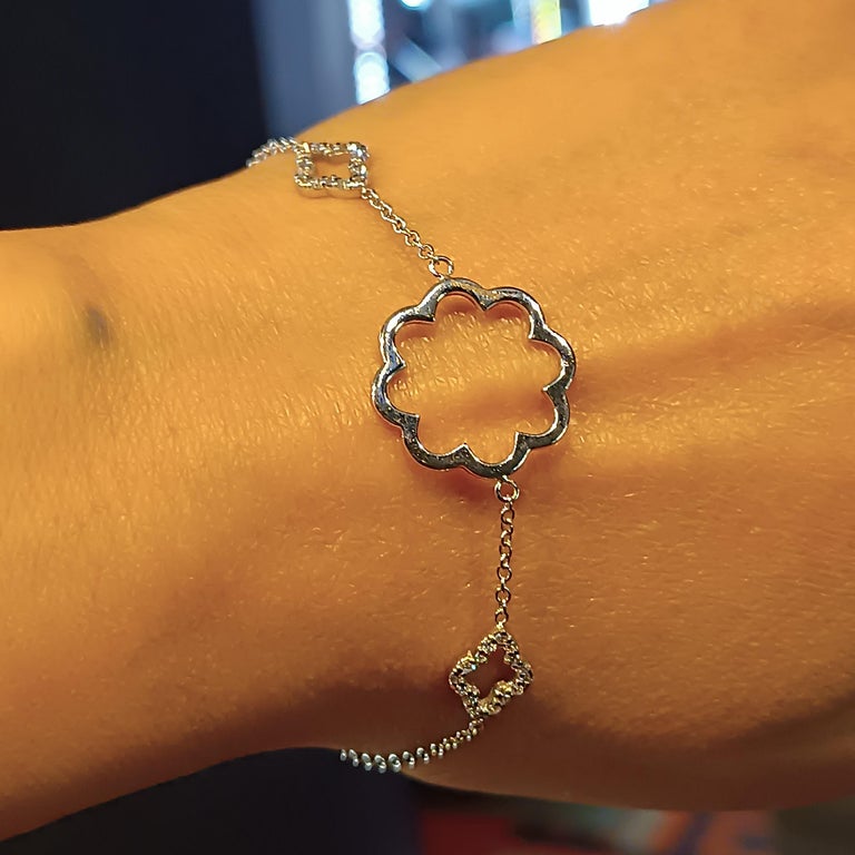 0.34 Carat VS G Color Diamond White Gold Grams 4.27 Bracelet For Sale at 1stDibs