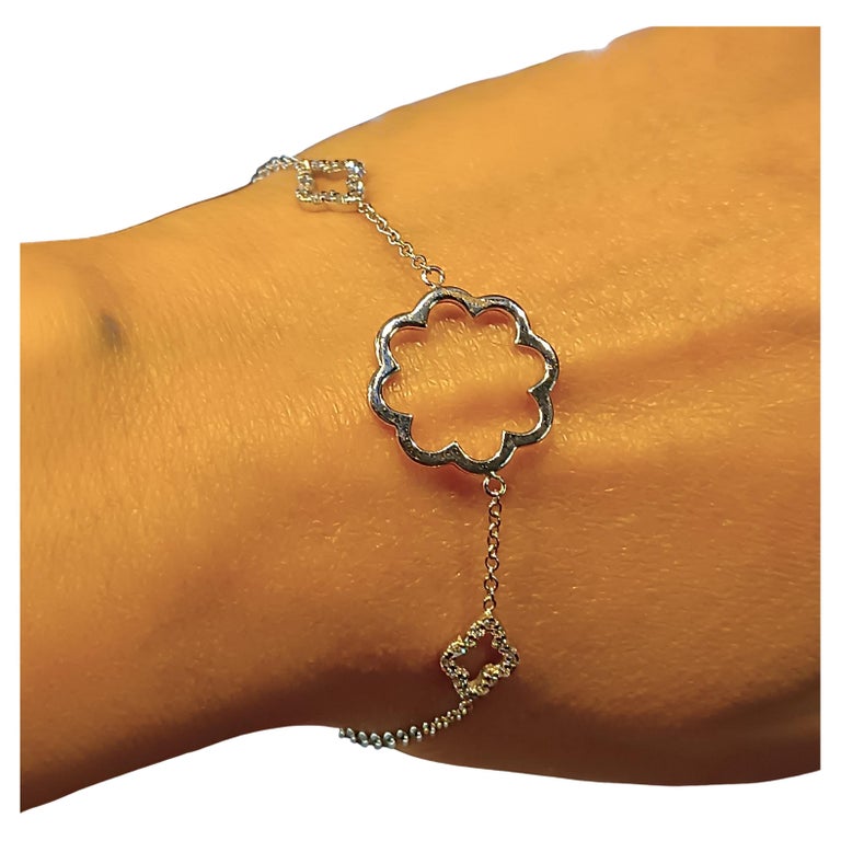 0.34 Carat VS G Color Diamond White Gold Grams 4.27 Bracelet For Sale