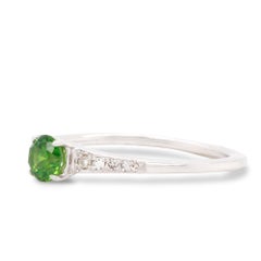 0.34 Carat Demantoid 14 Karat White Gold Diamond Classic Wedding Bridal Ring