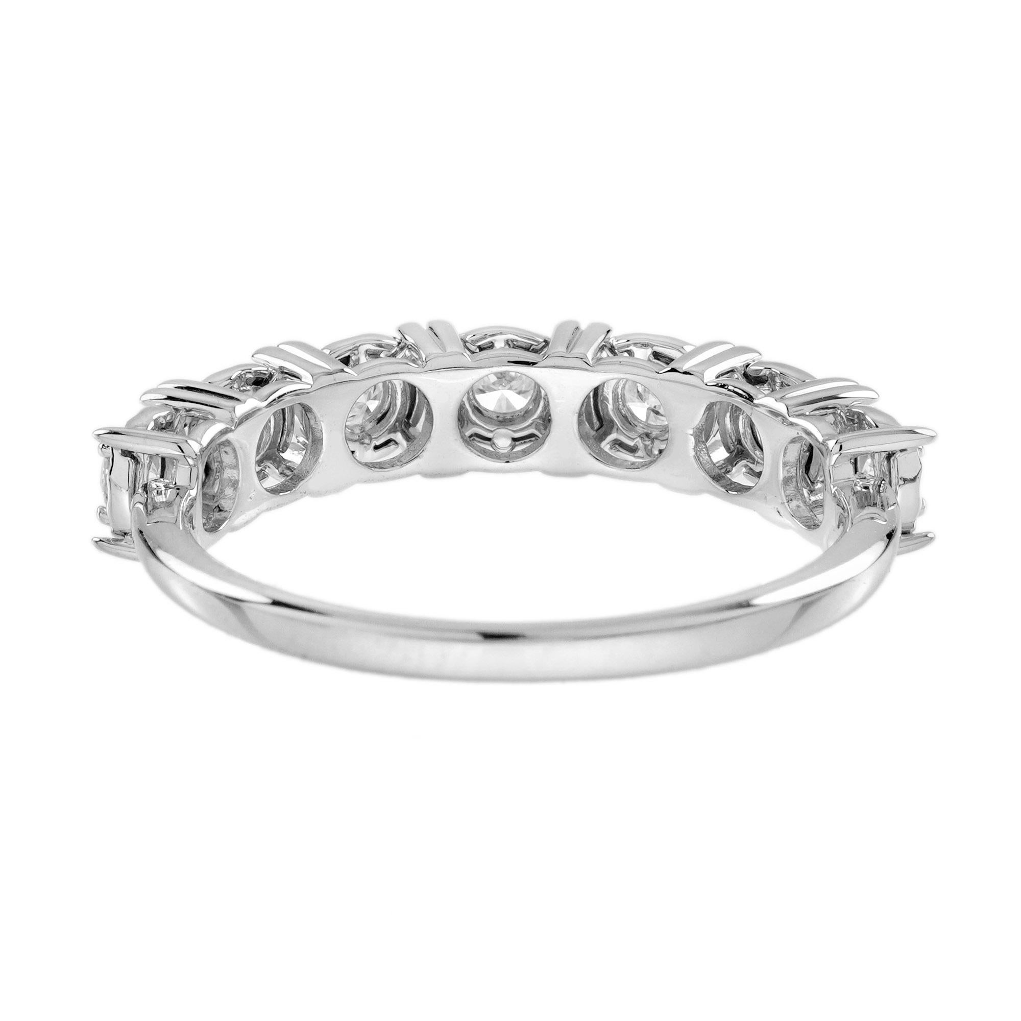 0.34 Ct. Diamond Wedding Band Ring in 18K White Gold In New Condition In Bangkok, TH