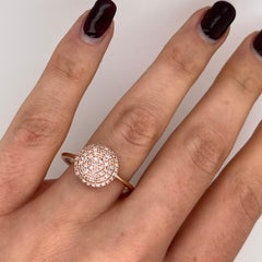 0.34Ct Natural Diamond Cluster Ring in 9ct Rose Gold