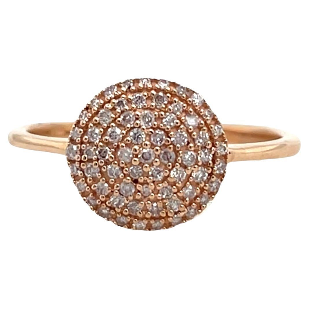 Anello con diamanti naturali da 0,34 carati in oro rosa 9 carati