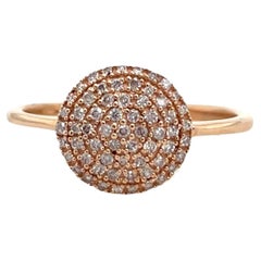 Anello con diamanti naturali da 0,34 carati in oro rosa 9 carati