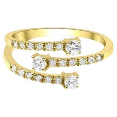 Anello con tre file di diamanti da 0,34 ct.
