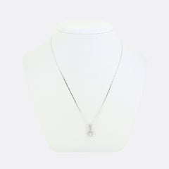 0.35 Carat Diamond Halo Pendant Necklace