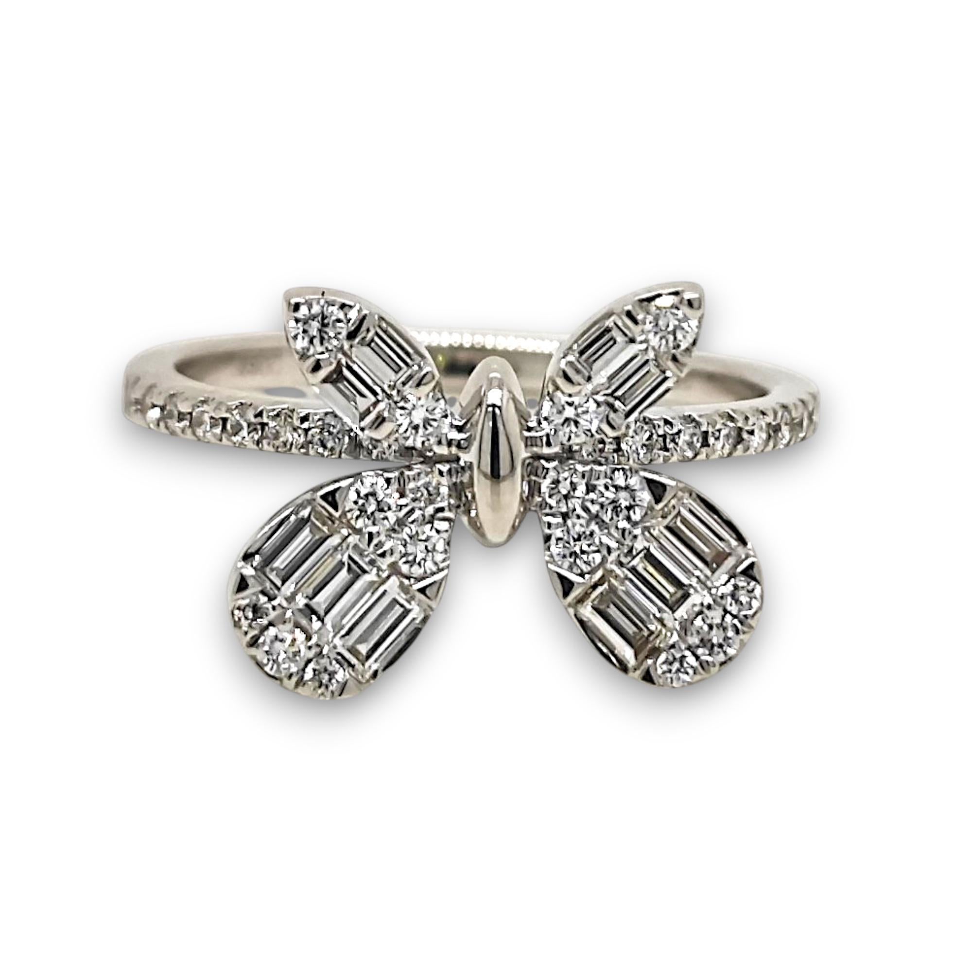 Anello in oro bianco con diamante da 0,35 carati In condizioni Nuovo in vendita a New York, NY