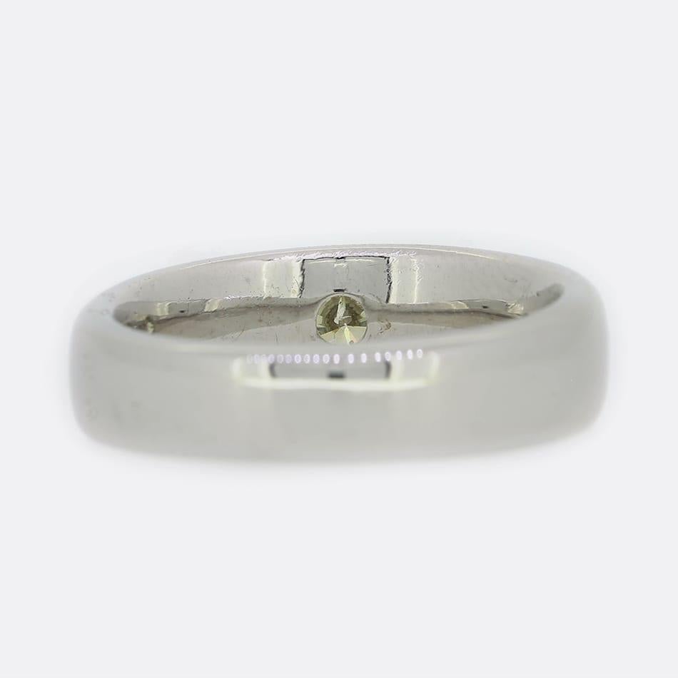 Brilliant Cut 0.35 Carat Flush Set Diamond Gents Ring For Sale