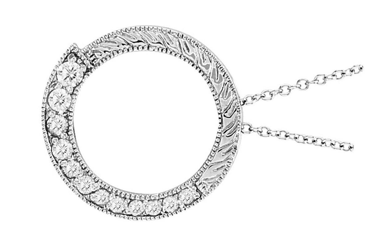 Collana con cerchio di diamanti naturali da 0,35 carati in oro bianco 14K G SI con catena da 18 pollici

100% Diamanti naturali, non migliorati in alcun modo Collana di diamanti a taglio rotondo
0,35CT
G-H
SI
Oro bianco 14K, stile Prong, 3,40