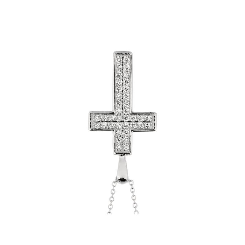 white gold and diamond cross necklace
