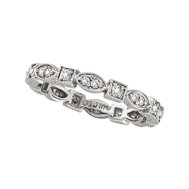 Set of Four Stackable Diamond Rings For Sale at 1stDibs