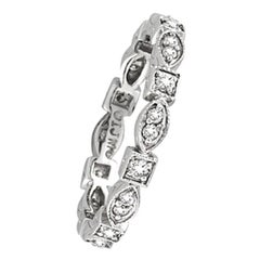 0.35 Carat Natural Diamond Stackable Stack Band Ring G SI 14 Karat White Gold