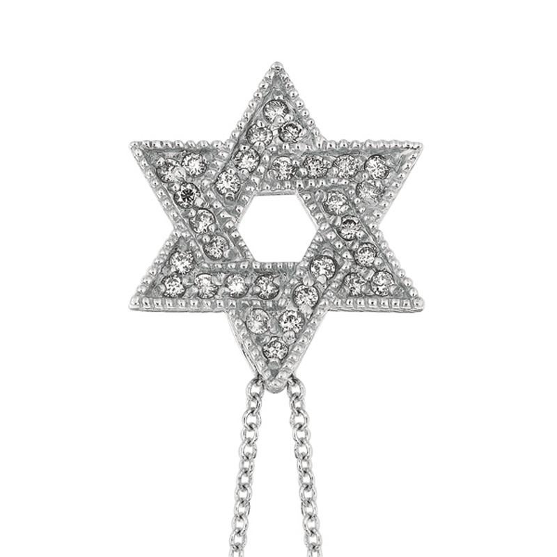 star of david white gold necklace