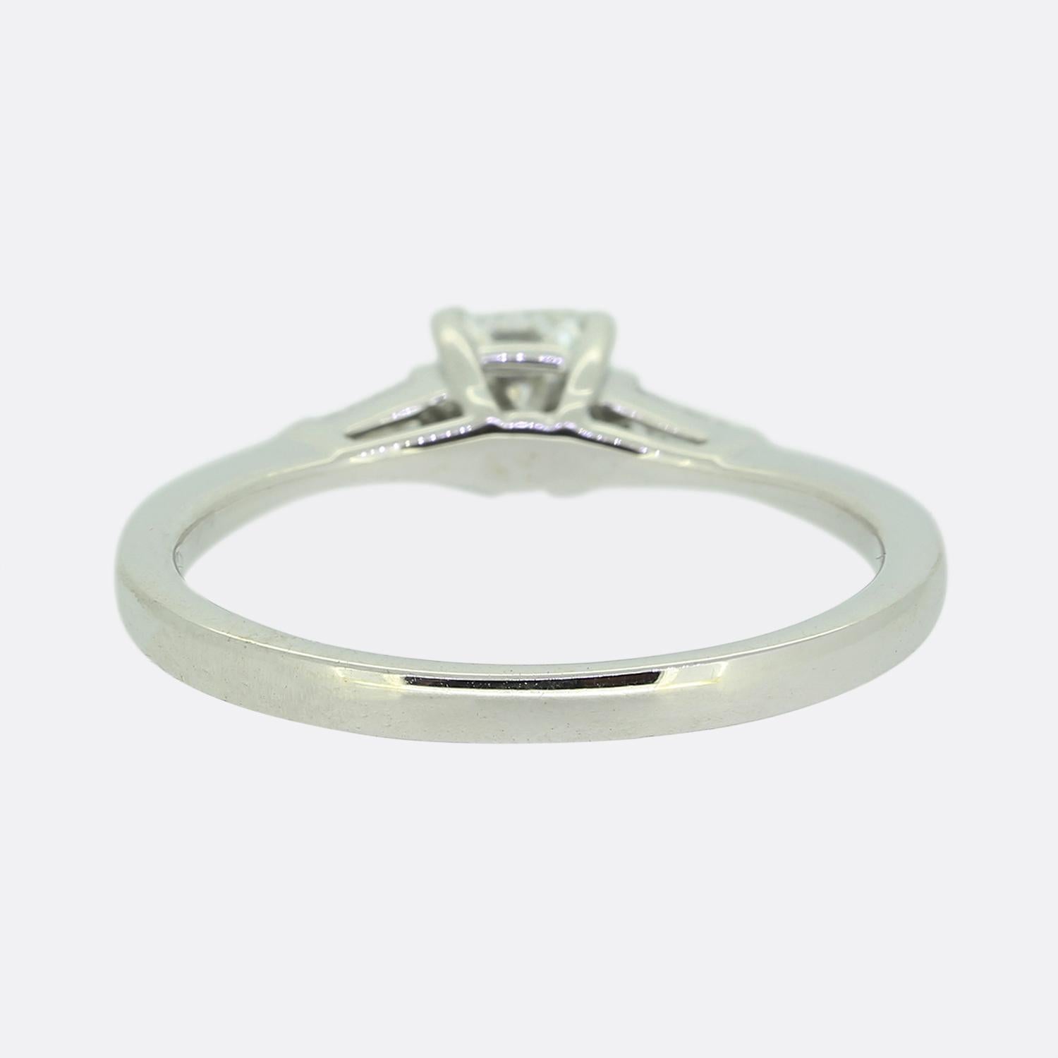 0,35 Karat Diamantring mit Prinzessinnenschliff im Zustand „Gut“ im Angebot in London, GB
