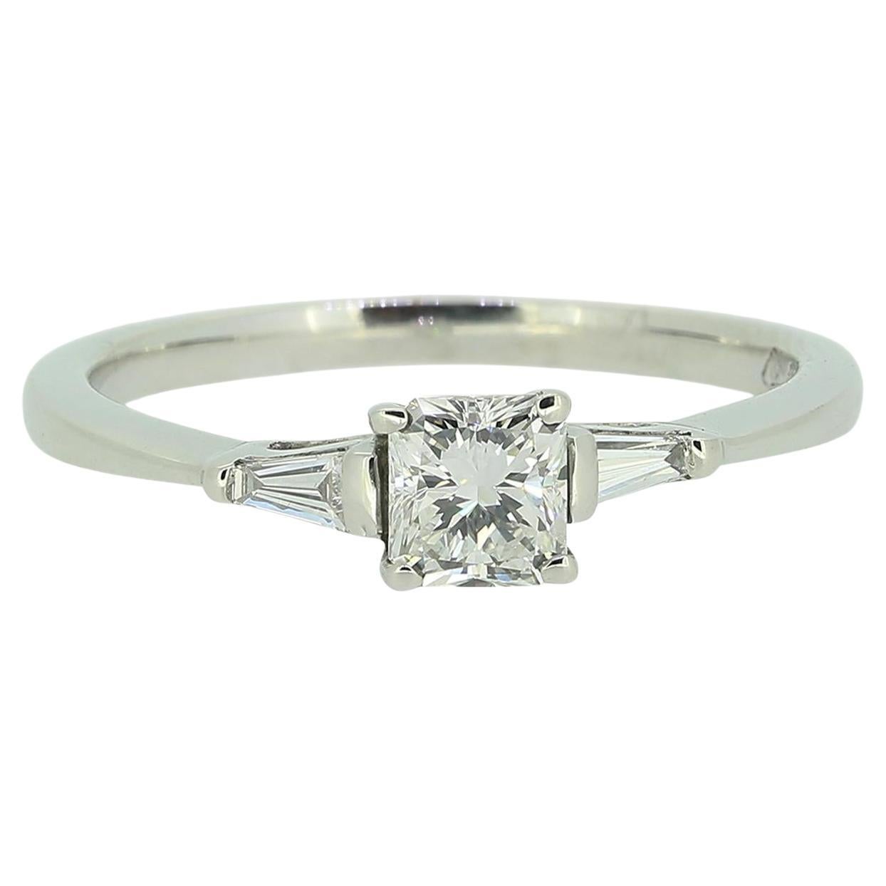 0.35 Carat Princess Cut Diamond Ring