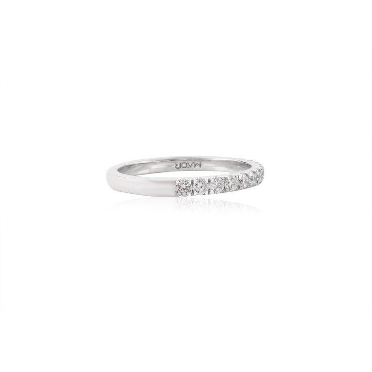 For Sale:  0.35 Carat Sleek Moissanite Eternity Bnad Ring in 18k Solid White Gold for Her 4