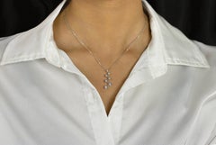 Roman Malakov 0.35 Carat Round Cut Diamond Journey Pendant Necklace