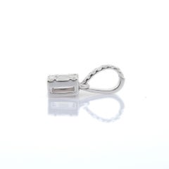 0.35 ct Diamond Wedding Pendant Necklace For Her Studded in 14K White Gold