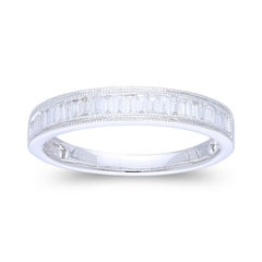 0.35 Ct Diamonds in 14K White Gold Wedding Band 1981 Classic Collection Ring