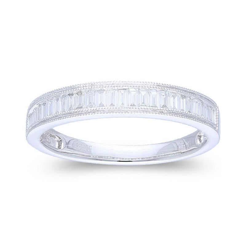 0,35 Karat Diamanten in 14K Weißgold Ehering 1981 Classic Collection Ring (Moderne) im Angebot