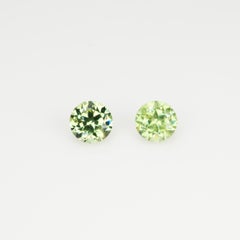 0.35 ct, Russian demantoid garnet pair