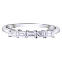 0,35 Karat Baguette-Diamant-Ring mit 5 Steinen