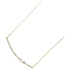 0,35 Karat Diamant-Halskette aus 18 Karat Gelbgold