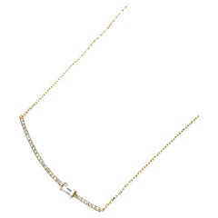 Collier en or jaune 18 carats avec diamants 0,35 carat