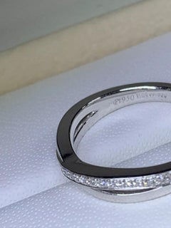 0.35ct Diamond twisted infinity solitaire engagement ring in platinum 6.56g