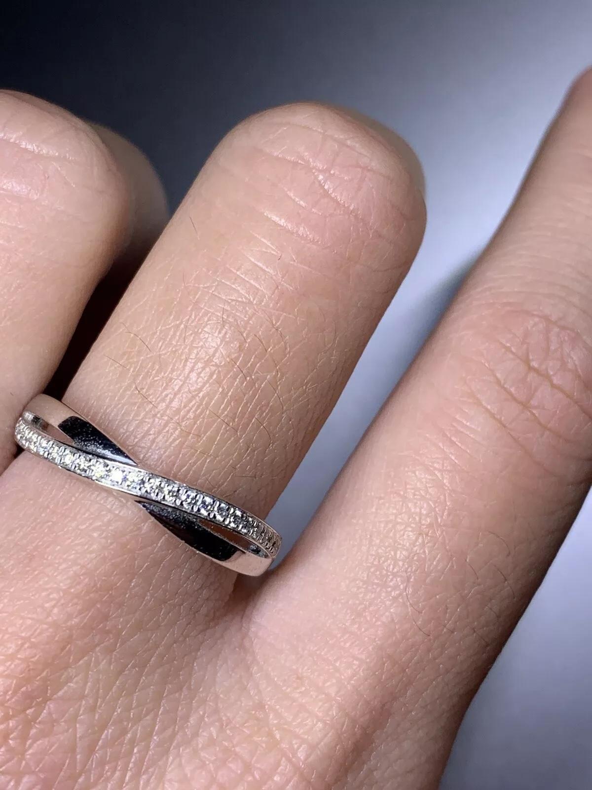 0.35ct Bague de fiançailles solitaire infini torsadé en platine 6.56G Neuf - En vente à London, GB