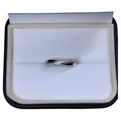 0.35ct Diamond twisted infinity solitaire engagement ring in platinum 6.56g