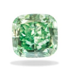 0.35ct Green Diamond - Natural Loose Fancy Green Colored Diamond GIA VS1 Cushion