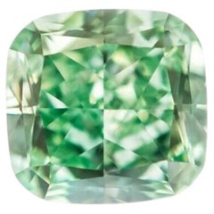 0.35ct Green Diamond - Natural Loose Fancy Green Colored Diamond GIA VS1 Cushion
