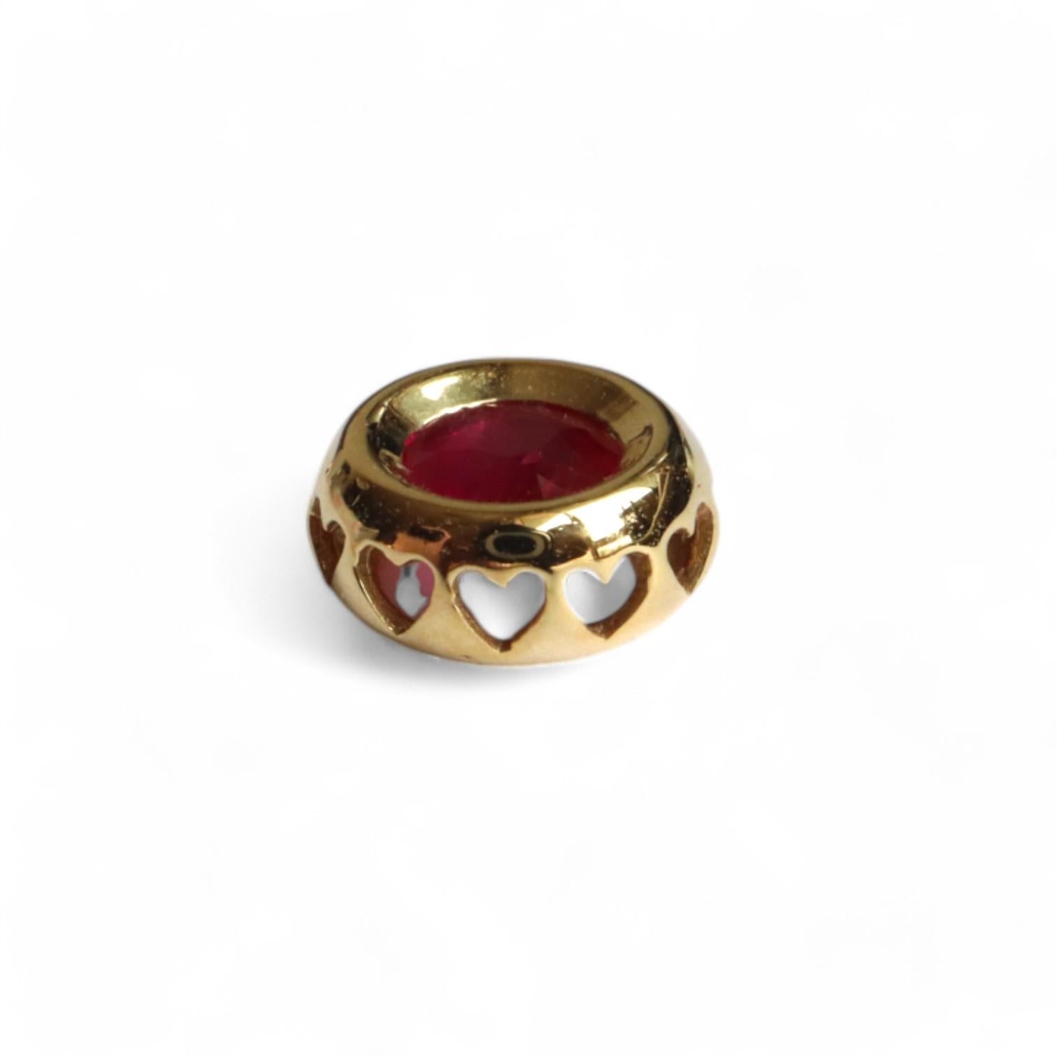 This beautiful ruby pendant symbolizes love and passion, making it a timeless and meaningful valuable gift for a loved one. Ruby is one of the most precious gemstones, and this piece is entirely natural and untreated, originating from the famous