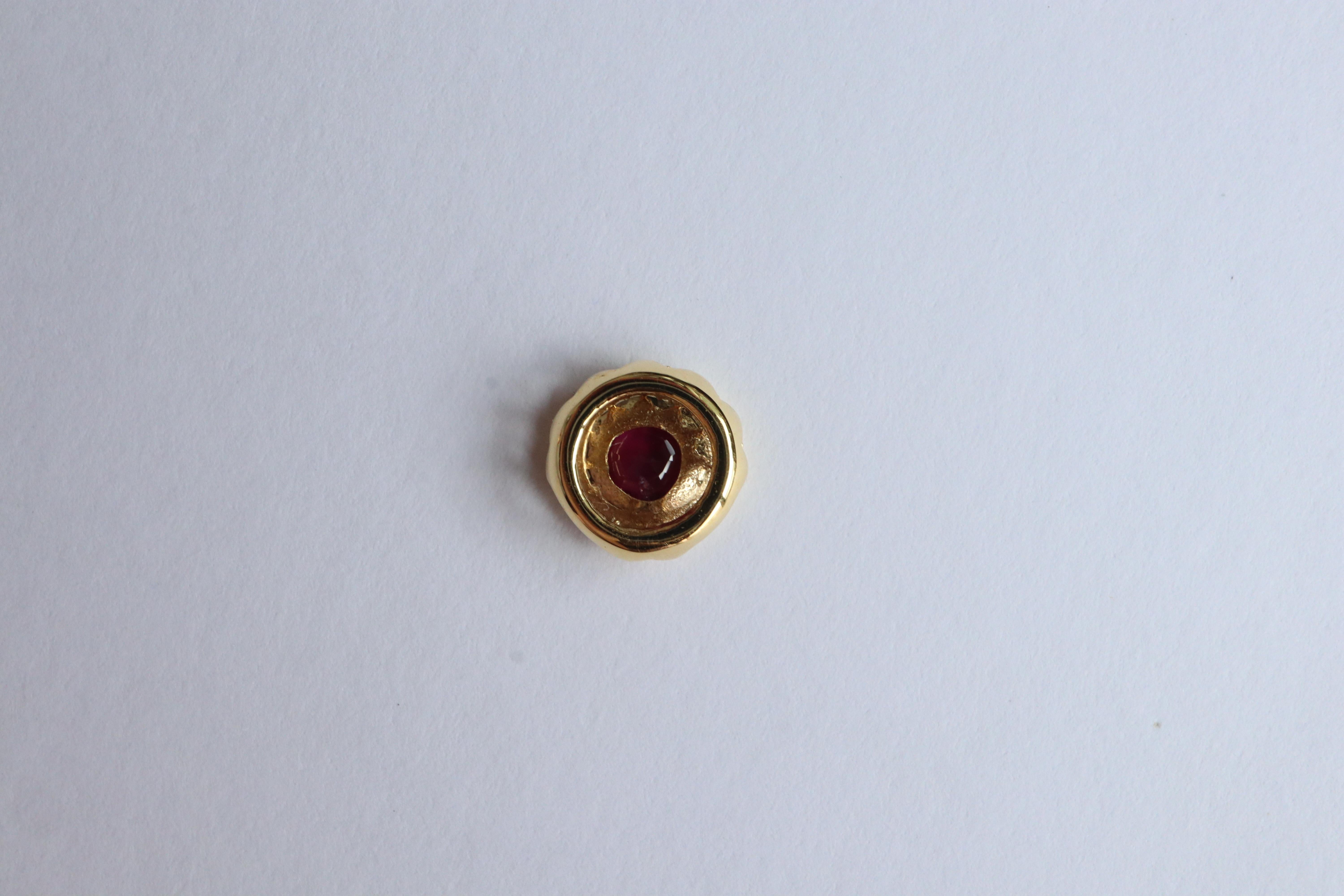 0.35Ct No Heat Burma Ruby Pendant in 18K gold 2