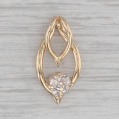 0.35ct Old Mine Cut Diamond Pendant 14k Yellow Gold