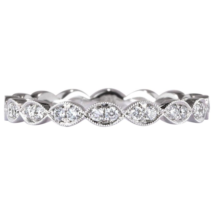 0.35ct Round Brilliant Cut Diamond Eternity Band in 18k White Gold