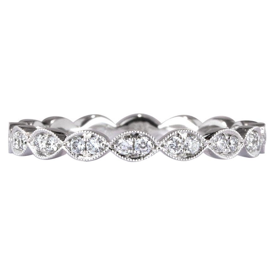 0.35ct Round Brilliant Cut Diamond Eternity Band in Platinum For Sale