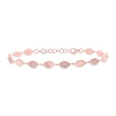 0.35ct Round Brilliant Cut Diamond Link Bracelet in 14K Rose Gold