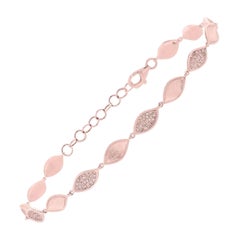 0.35ct Round Brilliant Cut Diamond Link Bracelet in 14K Rose Gold