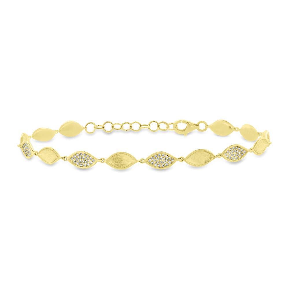 0.35ct Round Brilliant Cut Diamond Link Bracelet in 14K Yellow Gold