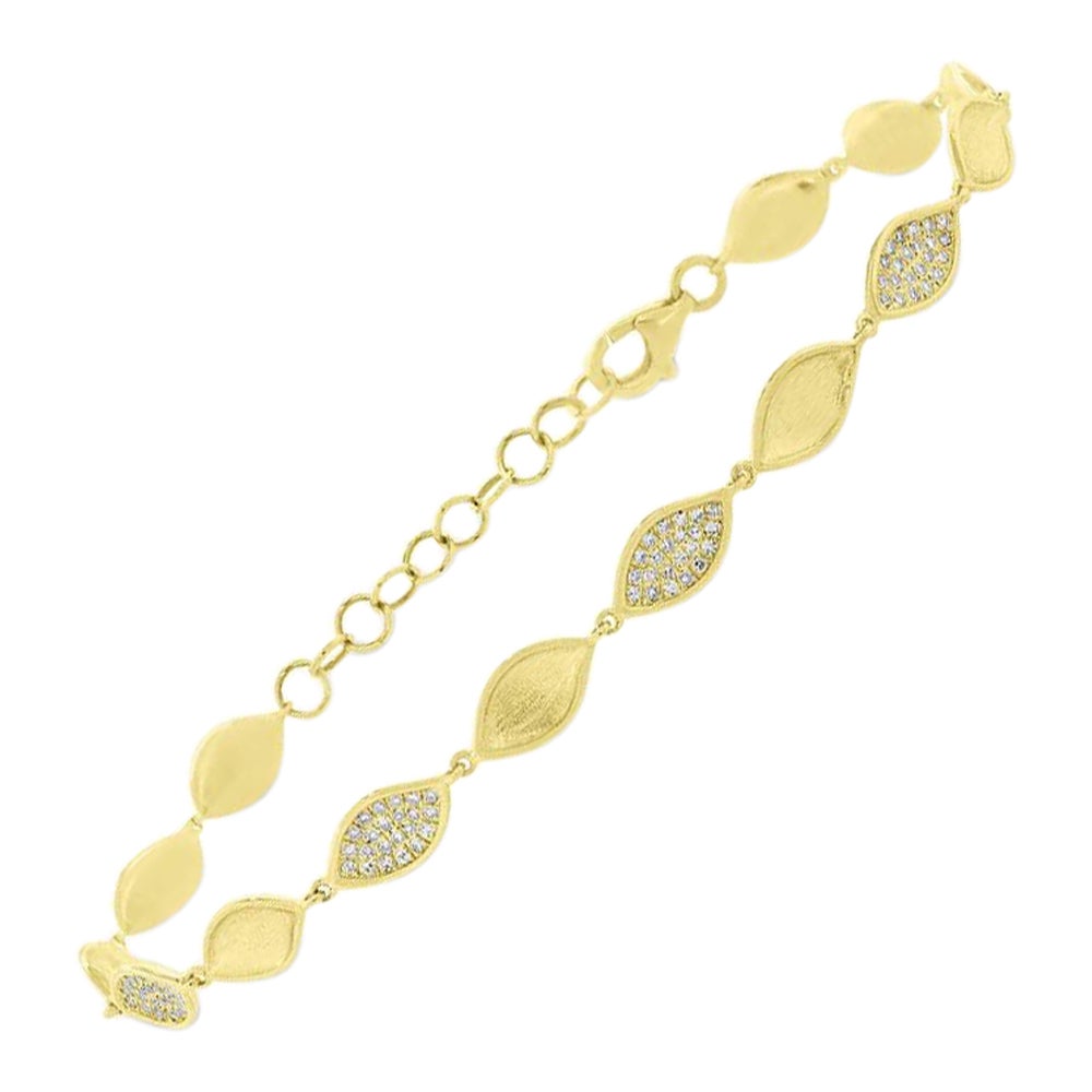 0.35ct Round Brilliant Cut Diamond Link Bracelet in 14K Yellow Gold