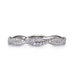 0.35ct Round Brilliant Cut Diamond Twist Eternity Band in Platinum