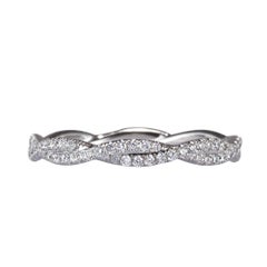 0.35ct Round Brilliant Cut Diamond Twist Eternity Band in Platinum